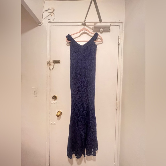 Maxi Navy Evening Dress - Picture 5 of 11